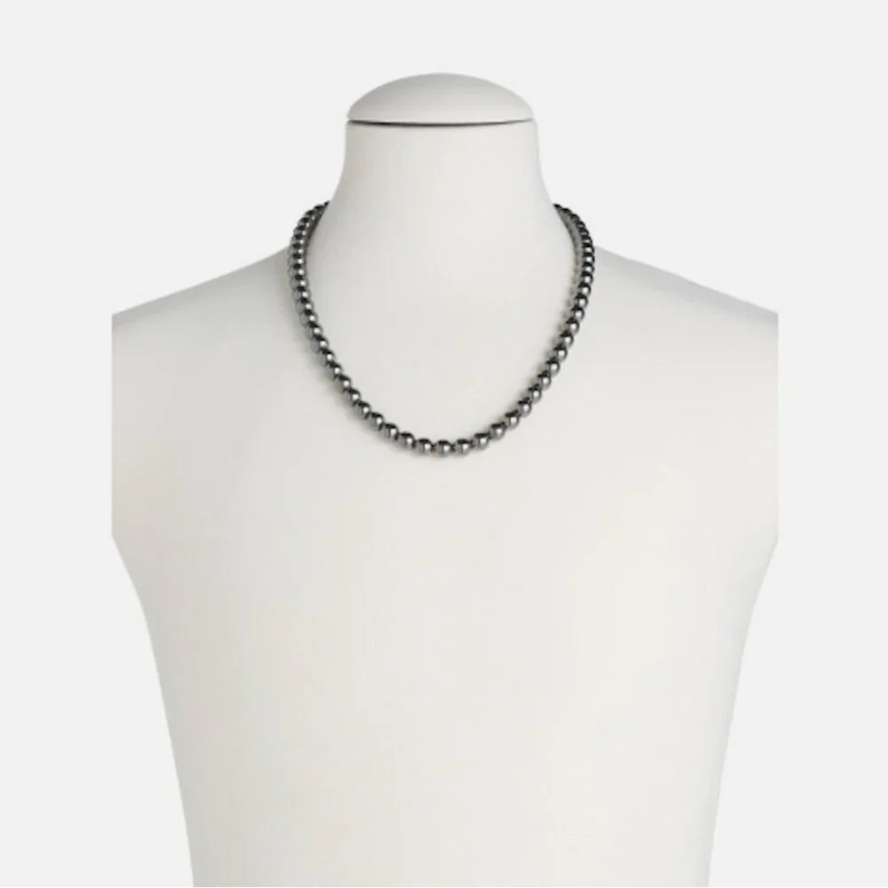 Blackjack Hematite Stone Necklace